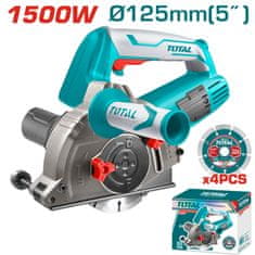 Total Zidni rezalnik utorov 1500W / 10500rpm / 125mm / INDUSTRIAL (TWLC1256)