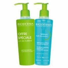 Bioderma Set čistilnih penastih gelov za mešano do mastno kožo Sébium Gel Moussant Duo