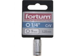 Fortum Vtična glava 1/4", 9mm, L 25mm