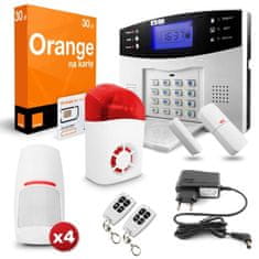 OEM Brezžični GSM alarm DY-30A 4x PIR sirena + SIM