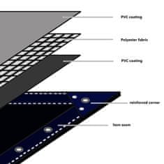 Vidaxl Zaščitna ponjava 650 g/m² 3x3 m zelena