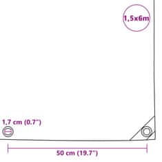 Vidaxl Ponjava 650 g/m² 1,5x6 m bela