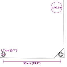 Vidaxl Ponjava 650 g/m² 2,5x3,5 m siva