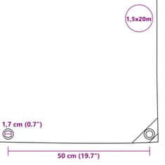 Vidaxl Ponjava 650 g/m² 1,5x20 m zelena