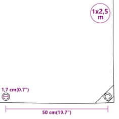 Vidaxl Ponjava modra 1x2,5 m 650 g/m²