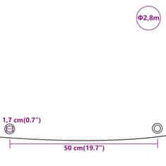 Vidaxl Ponjava siva Ø 2,8 m 650 g/m²