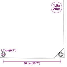 Vidaxl Zaščitna ponjava 650 g/m² 1,5x20 m črna