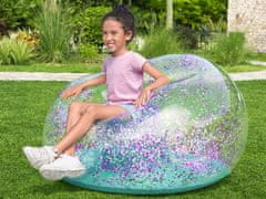 Toys Bestway Glitter Dream napihljiv puf stol 114 x 112 x 66cm 75115