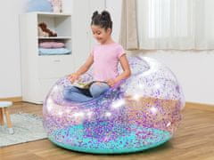 Toys Bestway Glitter Dream napihljiv puf stol 114 x 112 x 66cm 75115