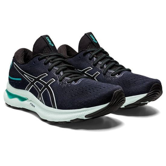 Asics Gel Nimbus 24 W Ženski tekaški copati, mornarsko/zeleni, vel 42.5