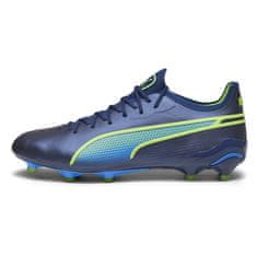 Puma Moški nogometni čevlji King Ultimate FG/AG, modro-mornarsko/zeleni, vel. 43