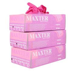 MAXTER GLOVE Rokavice Nitrile nepudrane roza 100 kom vel XS