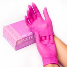 MAXTER GLOVE Rokavice Nitrile nepudrane roza 100 kom vel XS