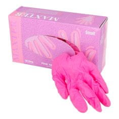 MAXTER GLOVE Rokavice Nitrile nepudrane roza 100 kom vel XS