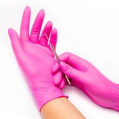 MAXTER GLOVE Rokavice Nitrile nepudrane roza 100 kom vel XS