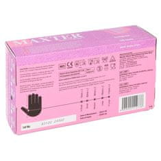 MAXTER GLOVE Rokavice Nitrile nepudrane roza 100 kom vel XS