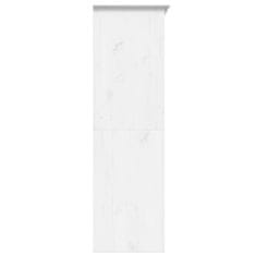 Vidaxl Garderobna omara BODO bela 146x53,5x173 cm trdna borovina