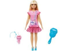 Toys Moja prva Barbie Moja prva lutka Barbie gibljive okončine + kitty HLL19 ZA5081