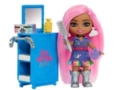 Toys Różowy tęczowy samolot Barbie Extra Fly Minis lalka pilotka ZA5092