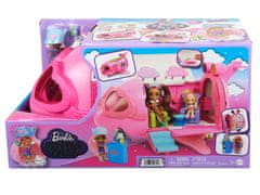 Toys Różowy tęczowy samolot Barbie Extra Fly Minis lalka pilotka ZA5092