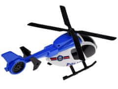 Toys Komplet policijskih vozil avto helikopter zvočna luč ZA4626