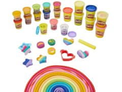 Toys Hasbro Play-Doh bleščeče testo 21 barv + modelčki ZA5120