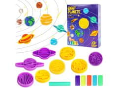 Toys Izobraževalni set plastične mase PLANETI sončni sistem kalupi ZA4649