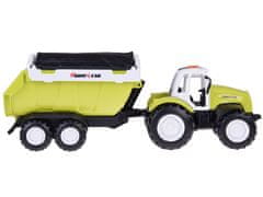 Toys Jahalni traktor s prikolico z zvočnimi učinki + bale slame ZA4994