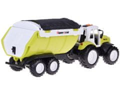 Toys Jahalni traktor s prikolico z zvočnimi učinki + bale slame ZA4994