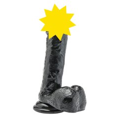 Miramarket Črn dildo s testisi Get Real Black 7''