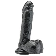 Miramarket Črn dildo s testisi Get Real Black 7''