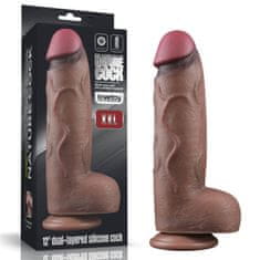 Lovetoy Dildo silikonski dvoslojni XXL 31 cm Lovetoy