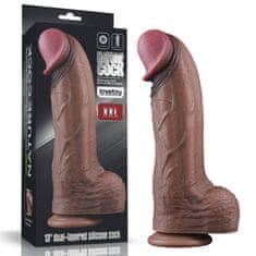 Lovetoy Dildo silikonski dvoslojni XXL 33 cm Lovetoy