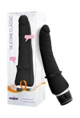 Erotic Collection Klasičen silikonski vibrator 19cm črn