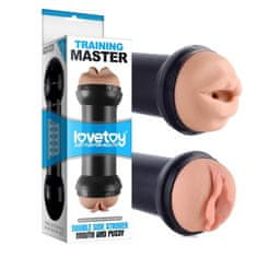 Erotic Collection LOVETOY Training Master Double Side Stroker Mouth and Pussy masturbator