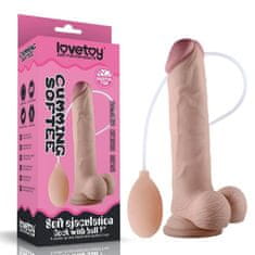 Lovetoy Dildo s priseskom in funkcijo ejakulacije 23 cm Lovetoy