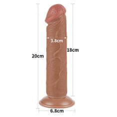 Lovetoy Dildo s priseskom drsna koža dvoslojna 20cm Lovetoy