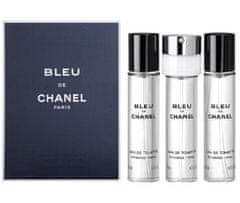 Chanel Bleu De Chanel - EDT polnilo (3 x 20 ml) 60 ml