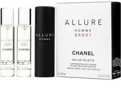 Chanel Allure Homme Sport - EDT 20 ml (steklenička za ponovno polnjenje) + polnilo (2 x 20 ml) 60 ml