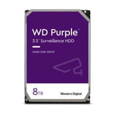 WD Purple trdi disk, 8TB, za video nadzor, 5640 obratov, 256MB (WD85PURZ)