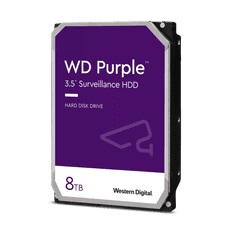 WD Purple trdi disk, 8TB, za video nadzor, 5640 obratov, 256MB (WD85PURZ)