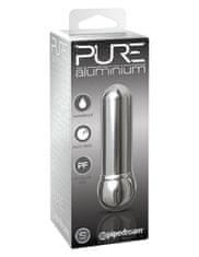 Pipedream ČISTI ALUMINIJ Mali srebrni mini vibrator