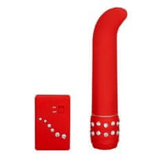 Toyjoy CRYSTAL G-SPOT Vibrator iz cirkonija rdeče barve