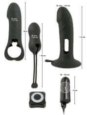 Black Velvets Mini vibrator s 3 različnimi nastavki