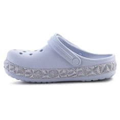 Crocs Cokle svetlo modra 34 EU Geometric Glitter Band Clog