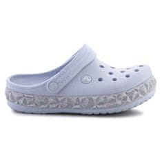 Crocs Cokle svetlo modra 34 EU Geometric Glitter Band Clog