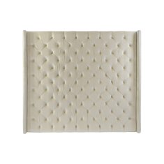 NEW Posteljno vzglavje DKD Home Decor Kremna Plastika Les MDF 194 x 20 x 170 cm