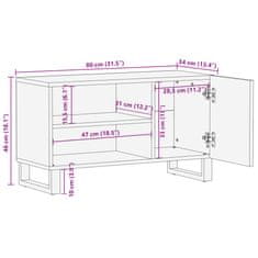 Vidaxl TV omarica 80x34x46 cm trden mangov les