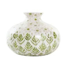 NEW Vaza DKD Home Decor Vaza Zelena Biserovina Bambus Tropical (34 x 34 x 26 cm)