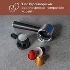 ProfiCook KA 1266 espresso 2v1 (20 barov) s funkcijo penjenja mleka, kapsule